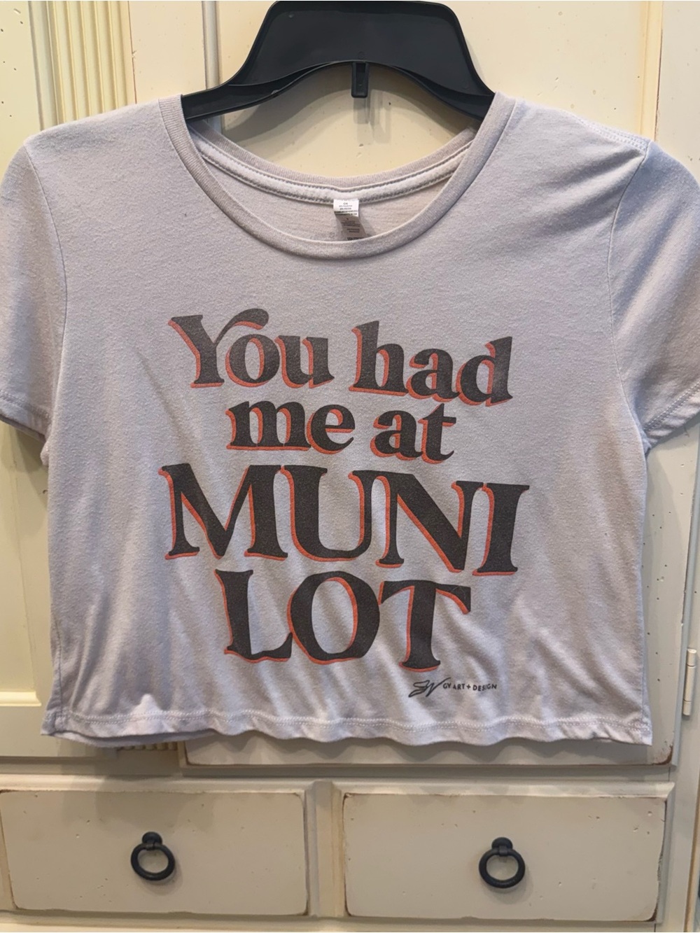 GV Art and Design You Had Me At MUNI LOT Women’s Crop Top